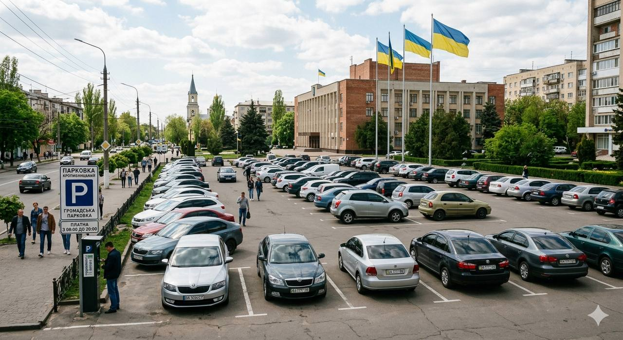 Нові правила паркування у центрі Кропивницького: де заборонено залишати авто та як працюватимуть евакуатори
