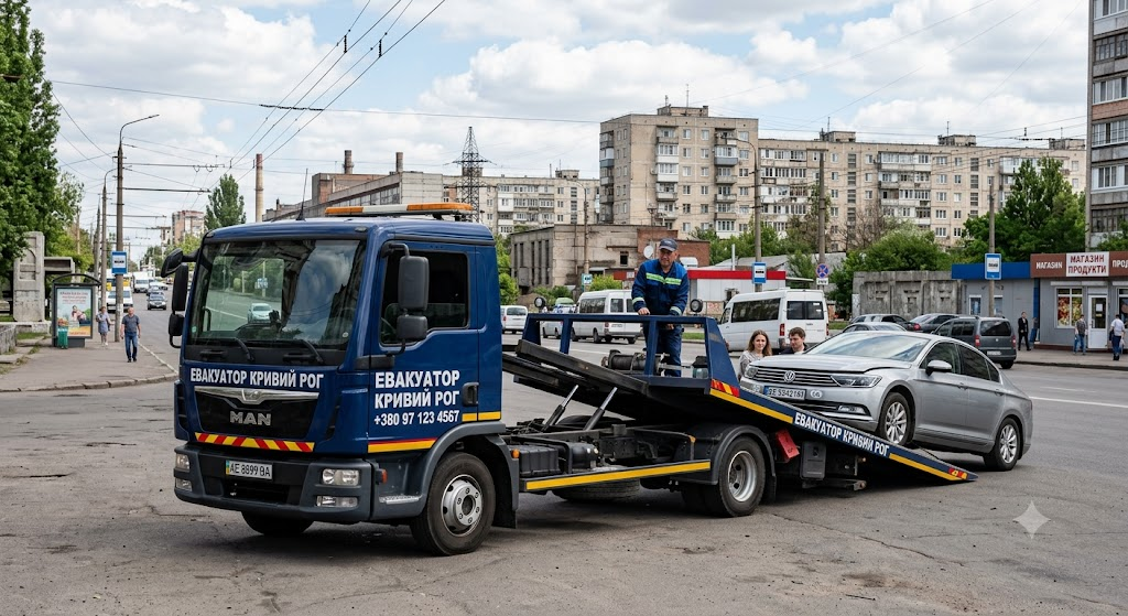 Евакуатор у Кривому Розі: як безпечно транспортувати авто у разі поломки чи ДТП