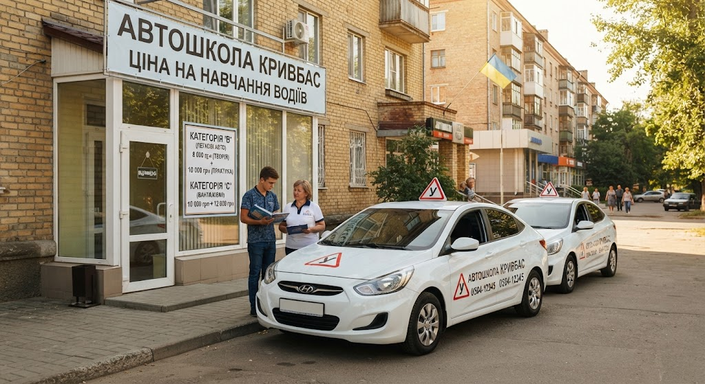 Стоимость обучения в автошколах Кривого Рога: актуальные цены на категорию «B»